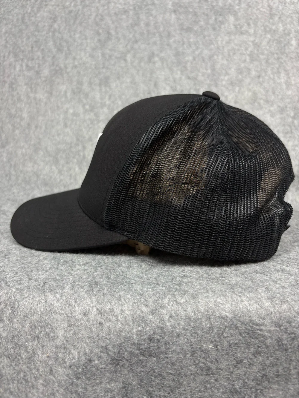 Hurley Black Mesh Trucker Snapback Hat White Logo