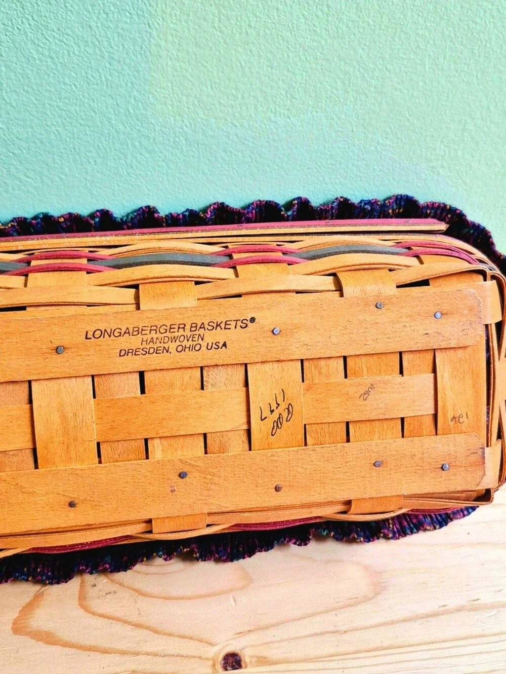 Vintage 1997 Longaberger Father's Day Personal Organizer Basket