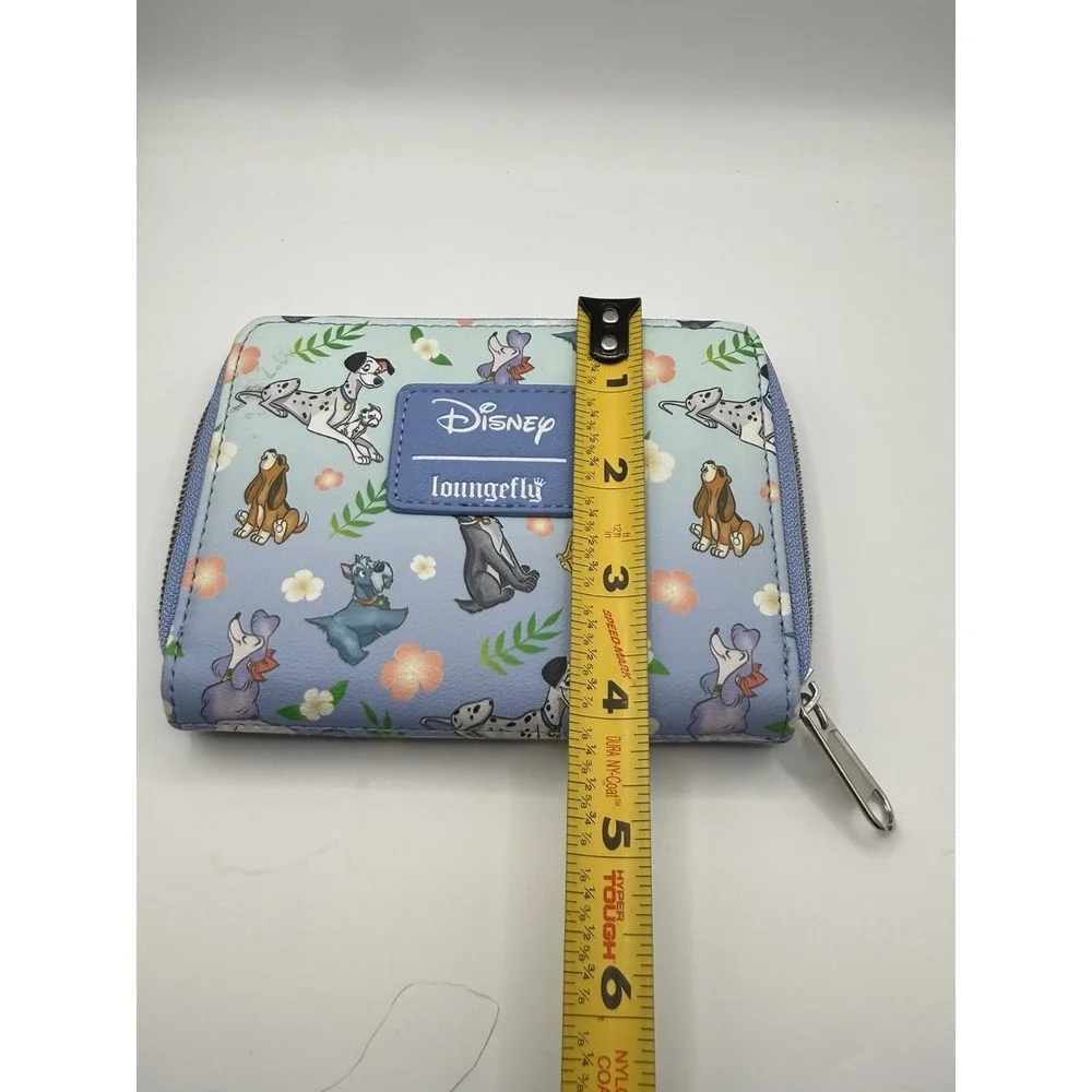 Loungefly Disney Dogs Zip Around Wallet Lady Tramp 101 Dalmatians Faux Leather