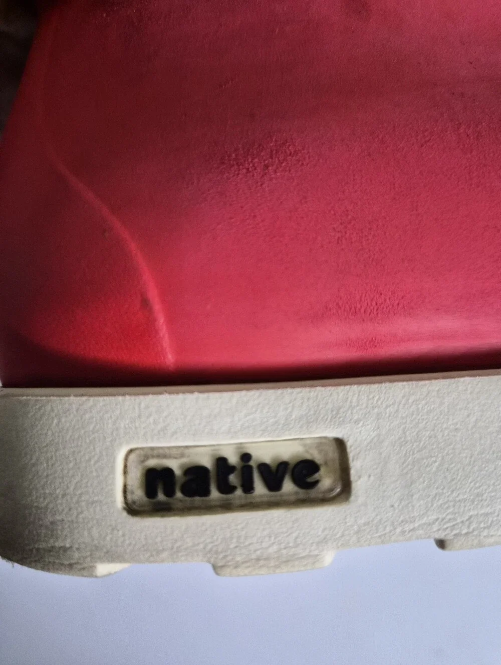 Native Unisex Hiking Walking Red and Black Lace-Up Sneakers