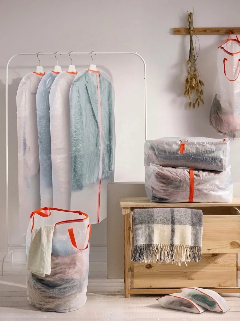 IKEA brand new parkla clothes cover,white ,clothes bag 506.011.03