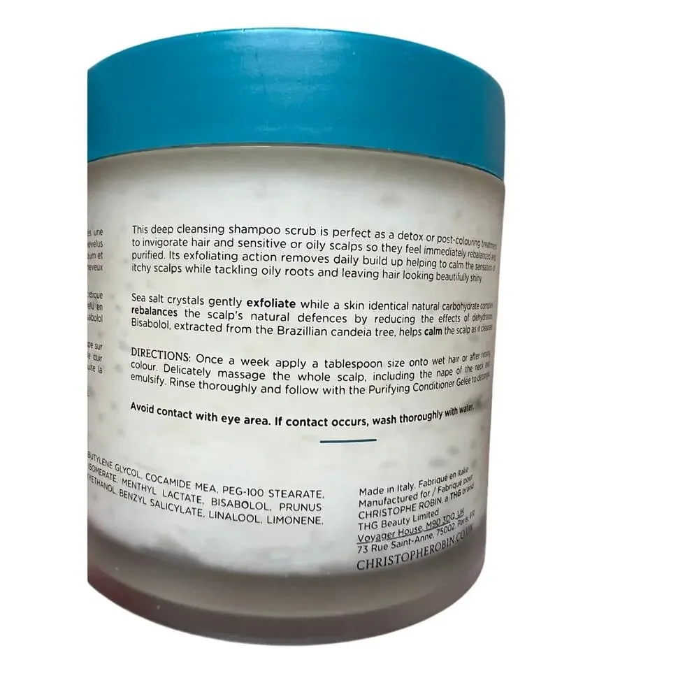 Christophe Robin Cleansing Purifying Scrub Detox Shampoo Sensitive Oily Scalp