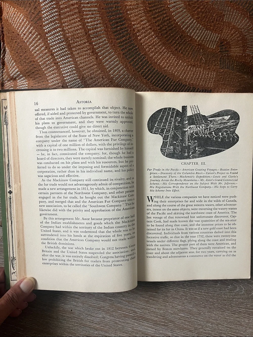 Astoria by Washington Irving - Green Clothbound Hardcover