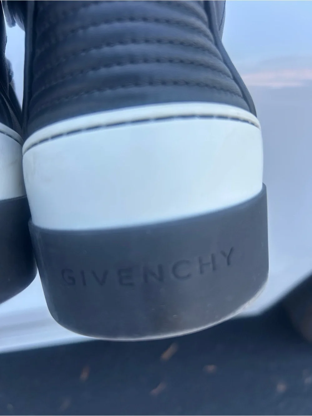 Givenchy leather red mesh