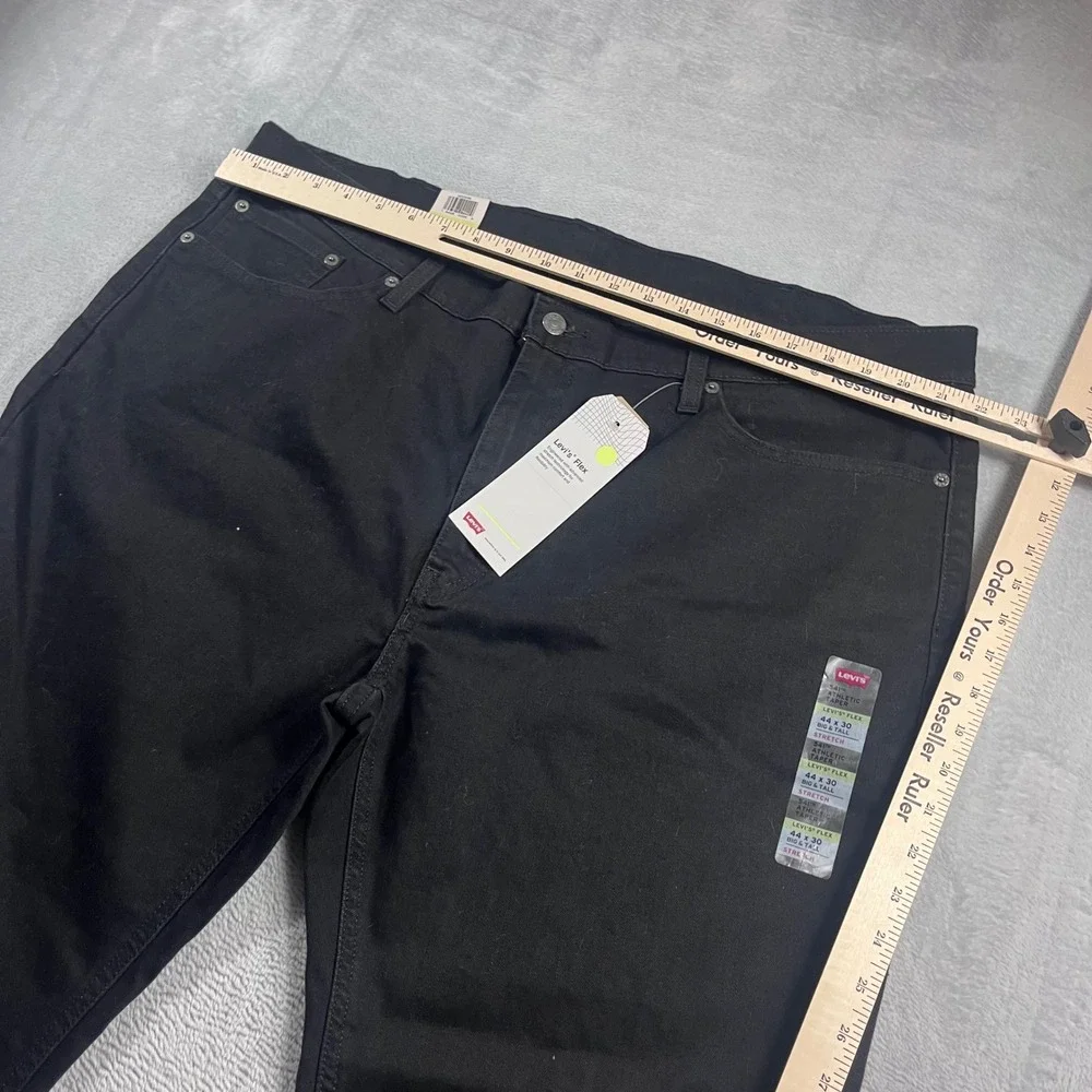 Levis 541 Mens Athletic Taper Black Jeans Big and Tall 44x30 Levis Flex Stretch