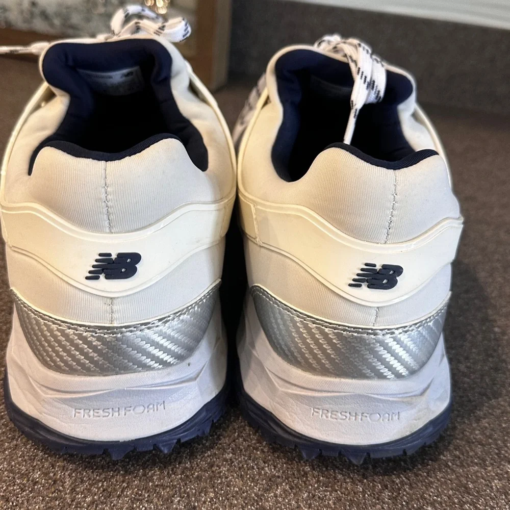 New Balance White Sneakers with Gray Accents
