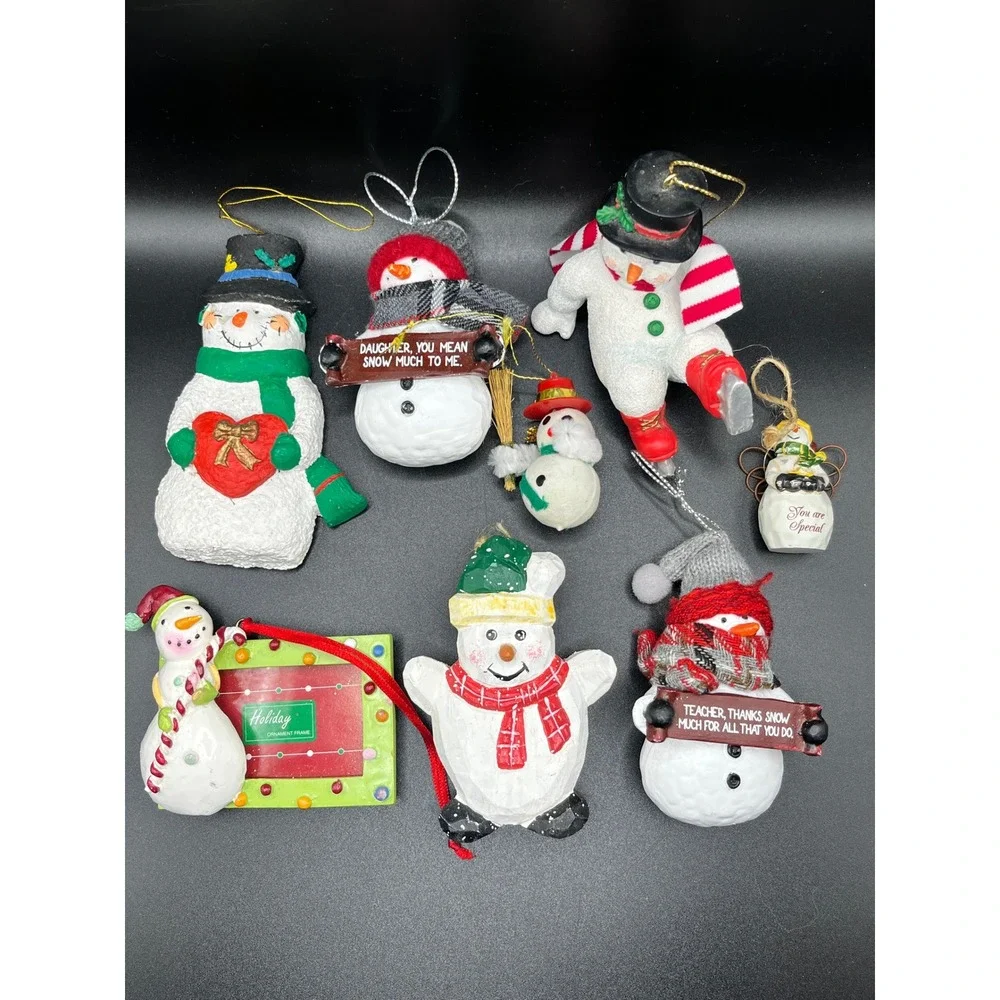 Lot of Snowman Christmas‎ Ornaments Holiday Decoration Teacher Daughter Holiday