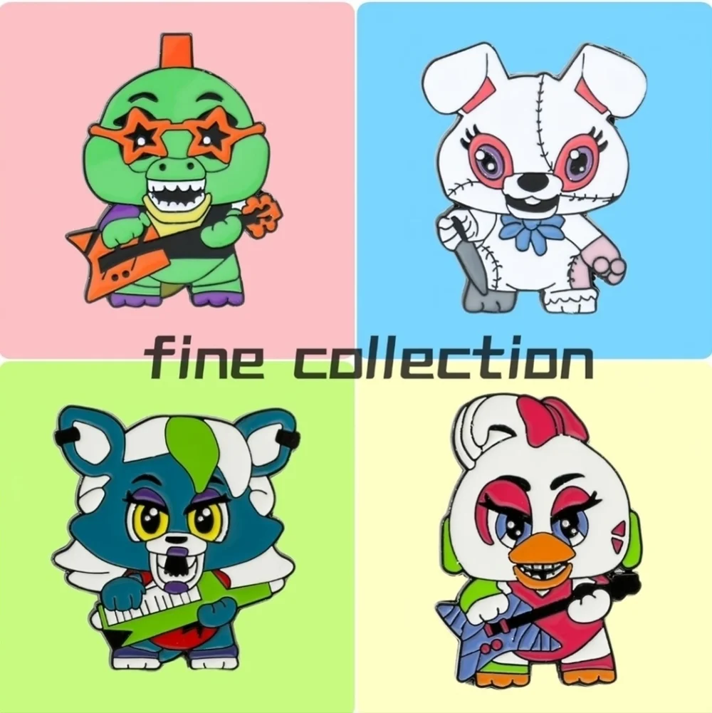 Colorful Animal Character enamel pin five nights at Freddy's video games