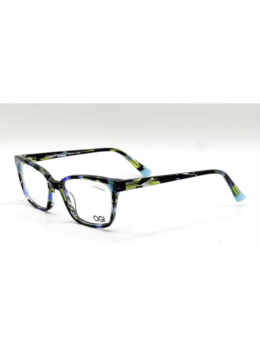 Ogi 9110 1947 Spring Green Melange Rectangle Authentic Eyeglass Frames 50-17-140