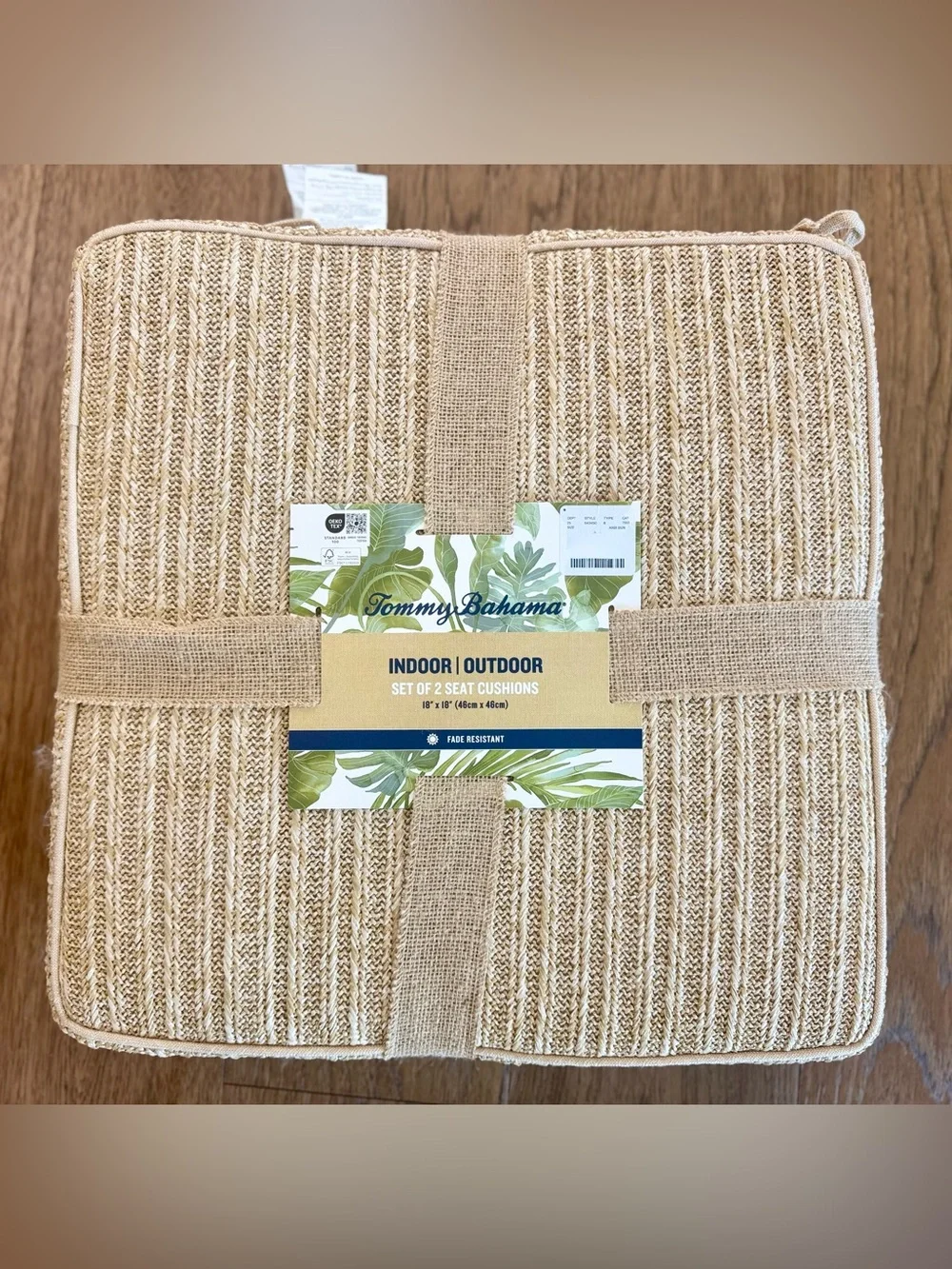 🎉LAST CHANCE🎉Tommy Bahama 18*18 Tufted Woven Indoor/Outdoor Seat Cushions set