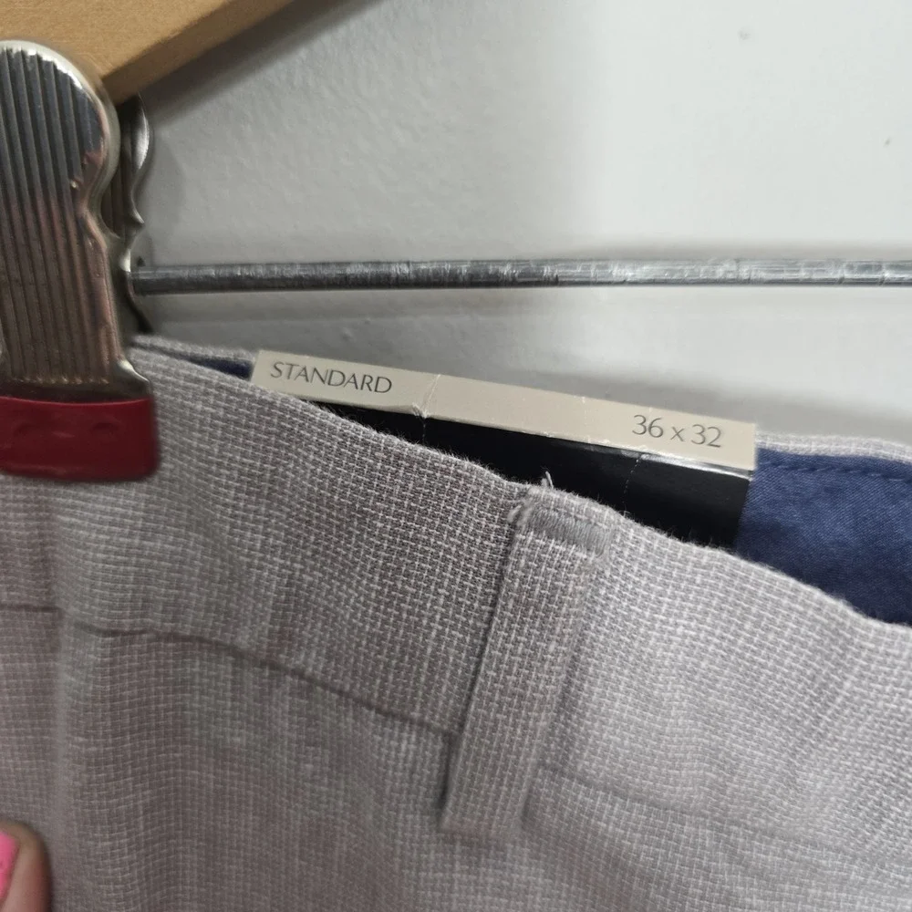 Banana Republic Mens Linen Blend Standard Fit Pants Blue 36x32 NEW $89.99
