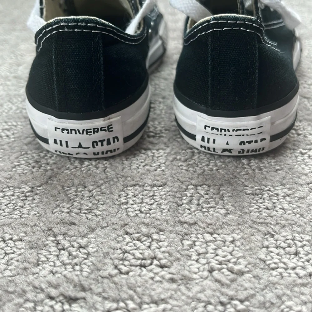 Converse All Star Chuck Taylor Low Top Sneakers Black and White Youth 13