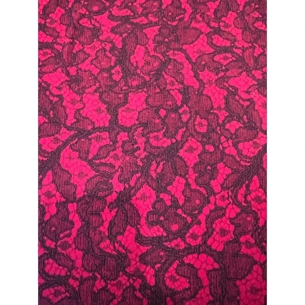 Michael Kors Red Black Lace Jersey Mini Dress