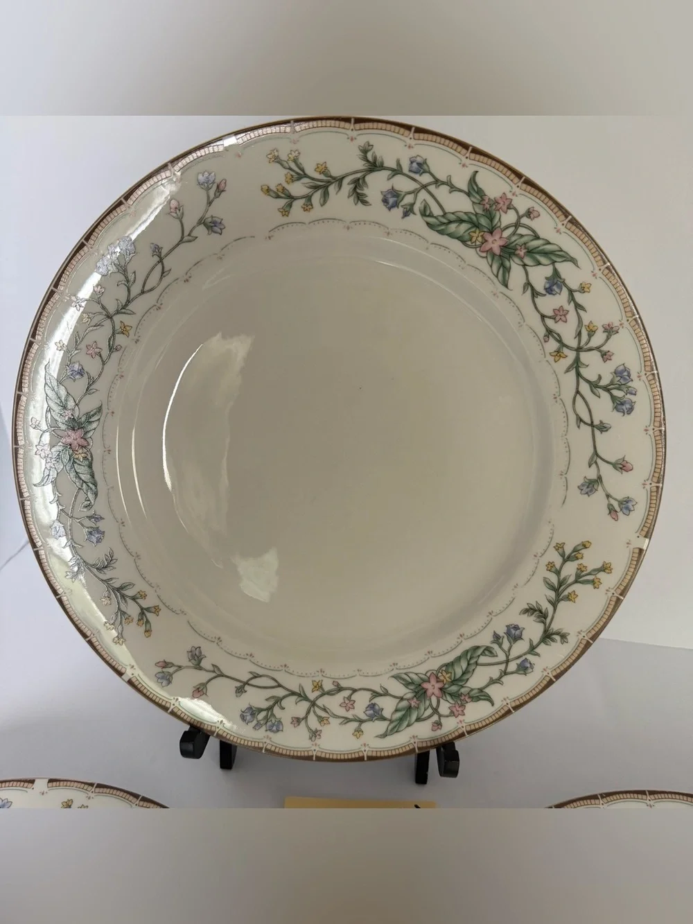 Set of 3 Farberware 1996 Wellesley #486 Fine China 10.75-Inch Dinner Plates #5