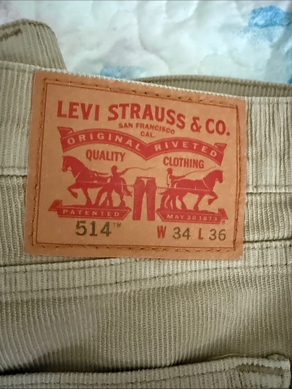 Levi's Beige Corduroy Pants