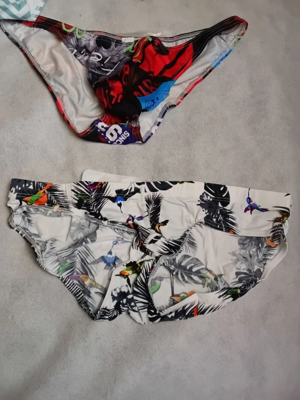 5 Pc Lot Men's Bathing Suit XXL Swimming Briefs Swim Trunks Swimwear NWT wolf