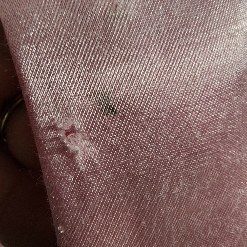 Crown & Ivy Baby Pink Plush Faux Fur Satin Trim Crown Logo Security Blanket