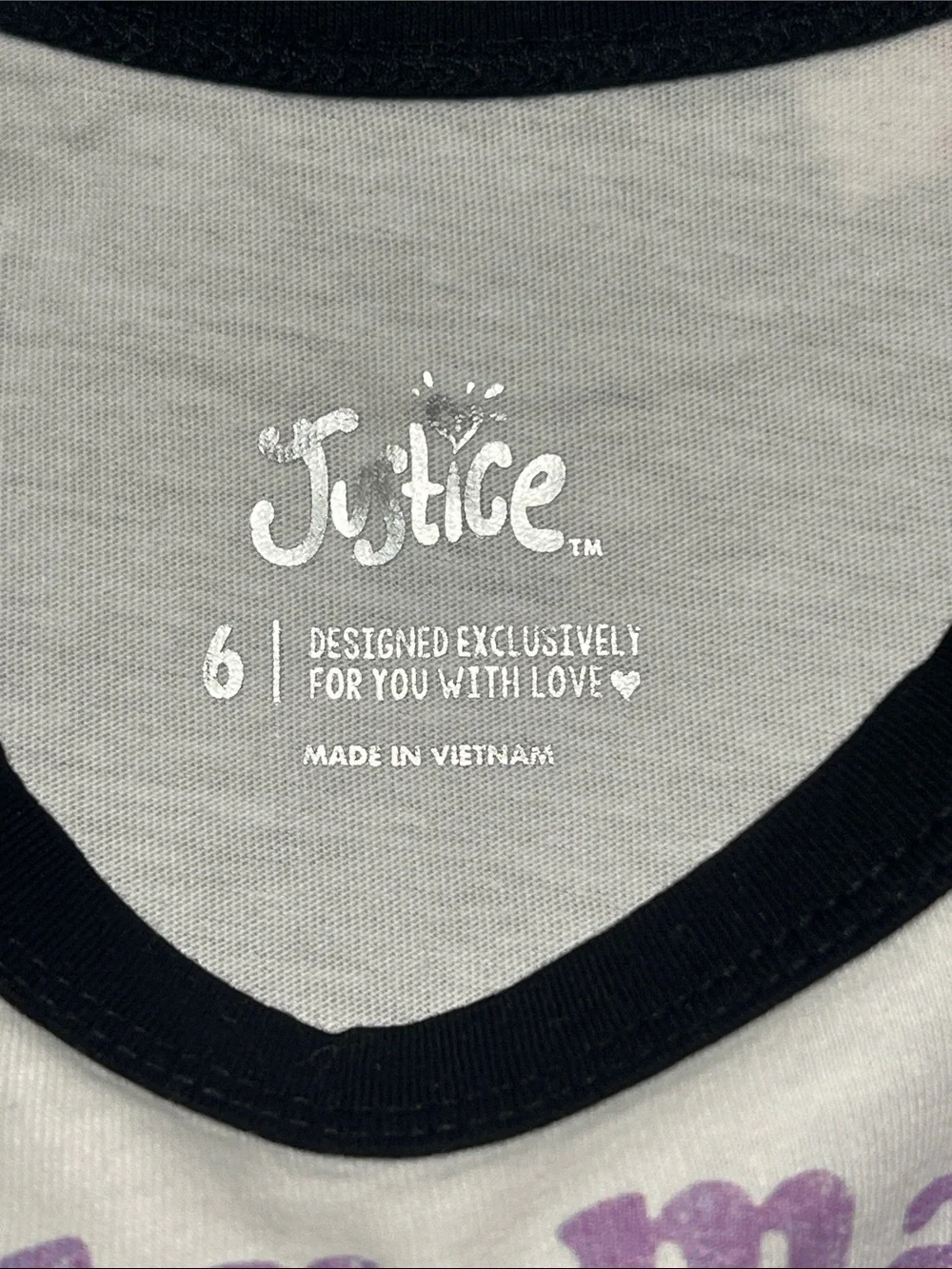 Justice nwt white