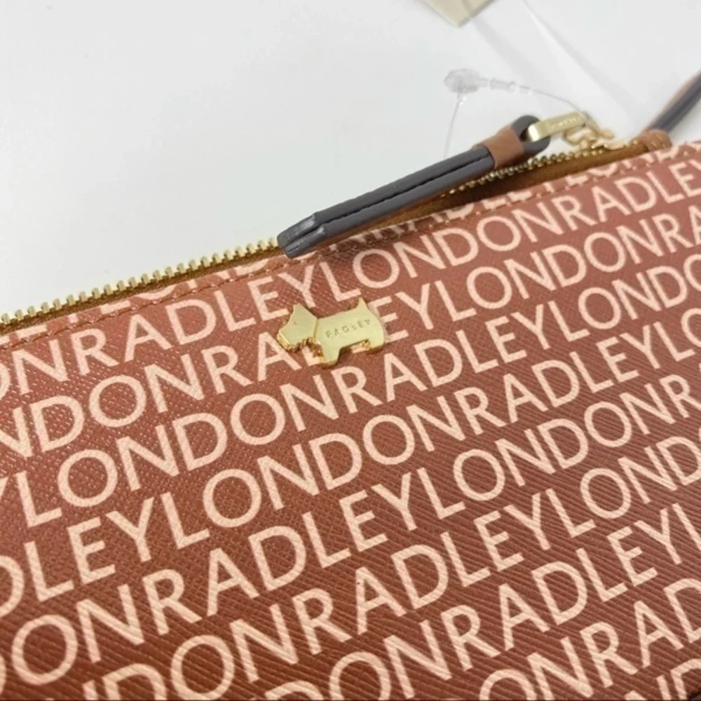Radley London Bifold Leather Wallet Signature Lettering Print in Brown