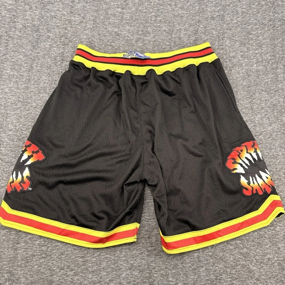 Chalk Line Street Sharks Retro Shorts Mens 3XL Black Yellow Red Mattel NWT