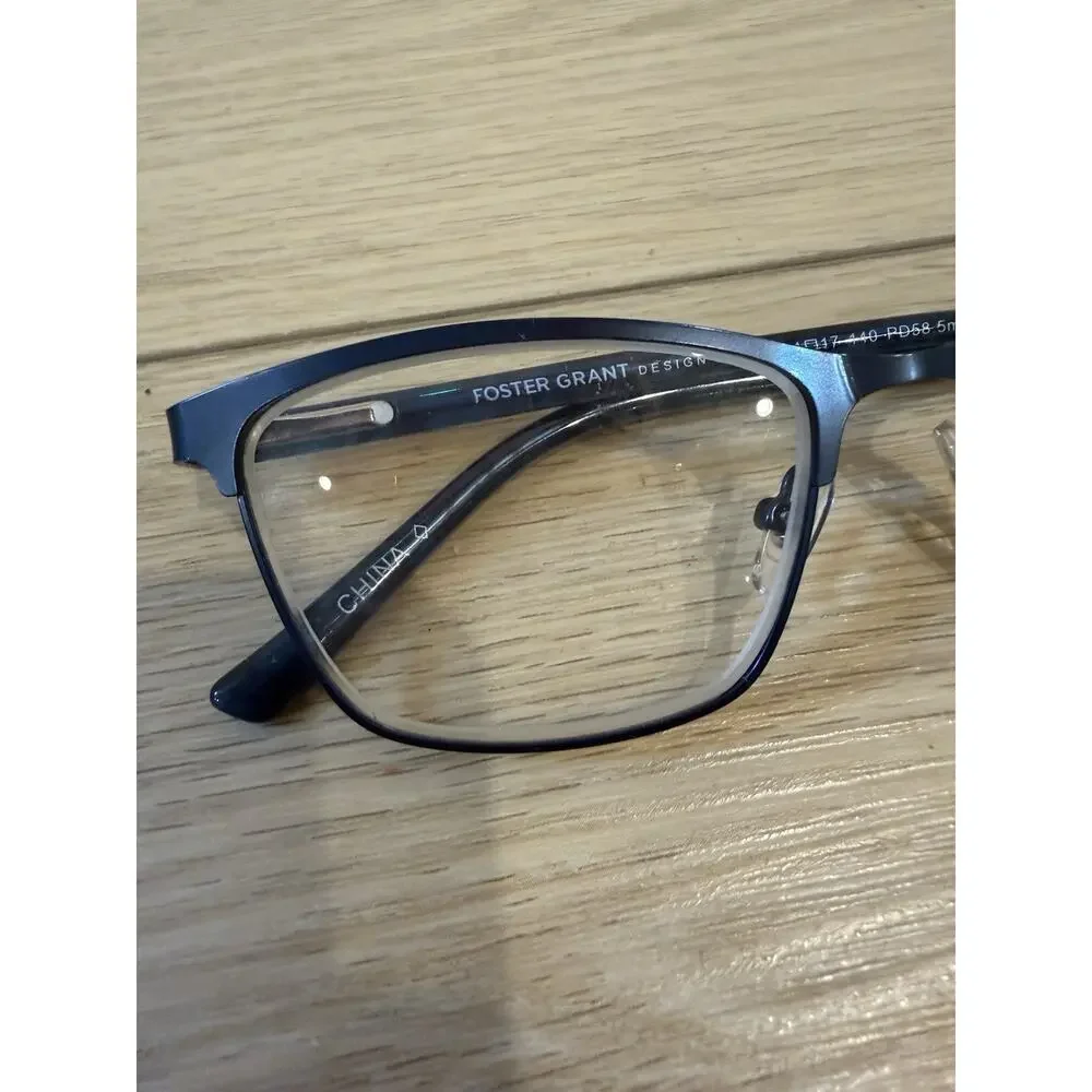 Foster Grant Design Optics Eyeglass Frames 54-17-140 Blue Rectangular