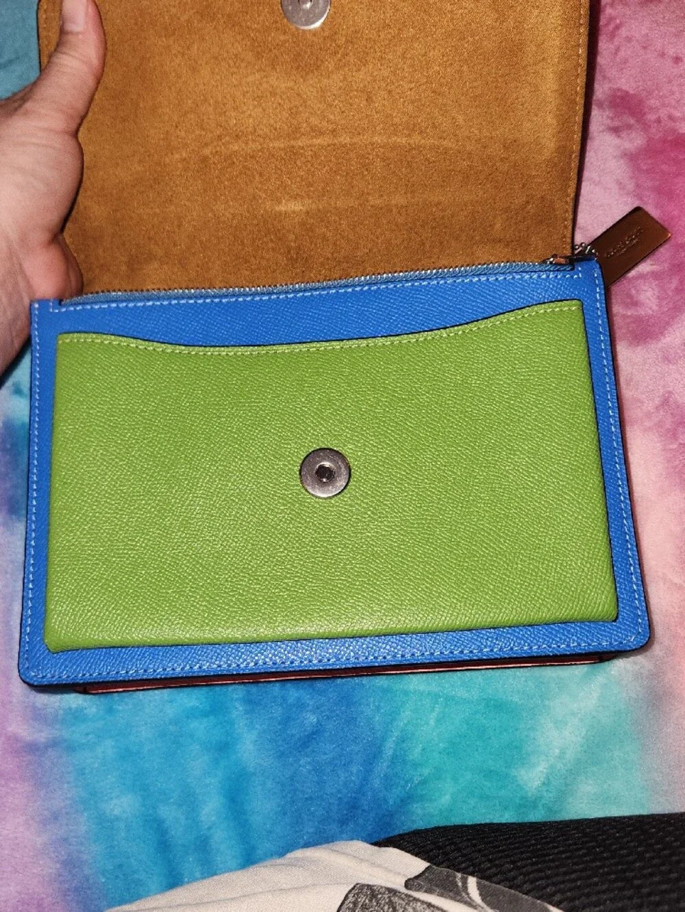 Coach colorblock leather