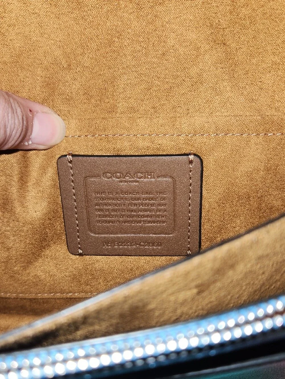 Coach colorblock leather