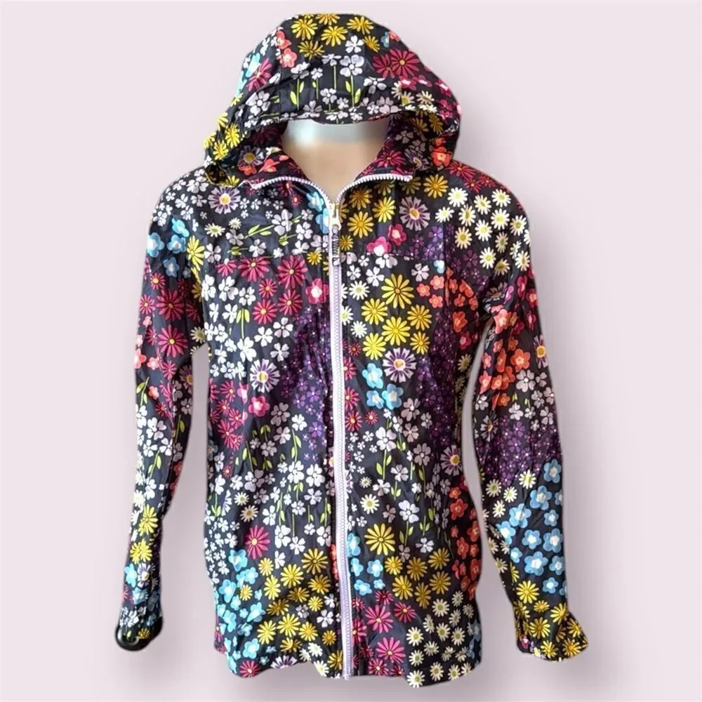 LANDS' END Floral Windbreaker Jacket