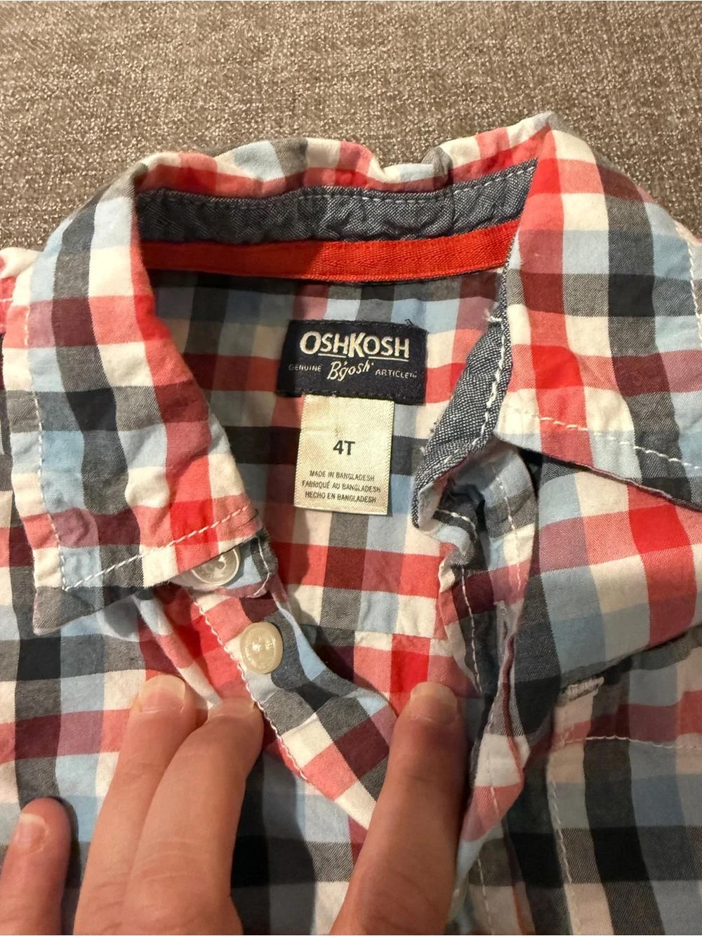 OshKosh Bgosh lightweight plaid