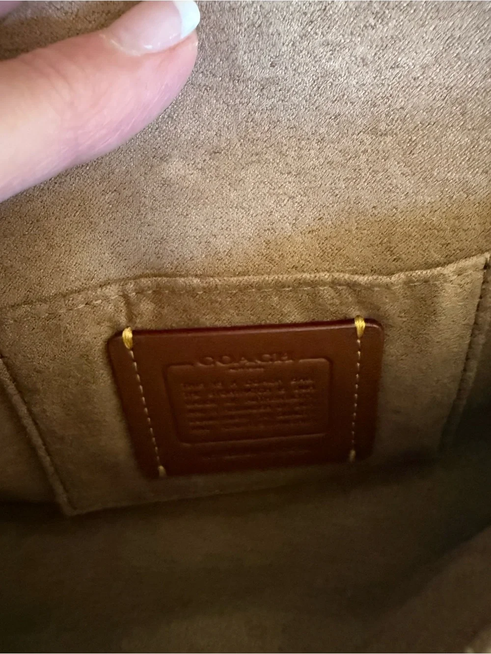 Coach quilted velvet