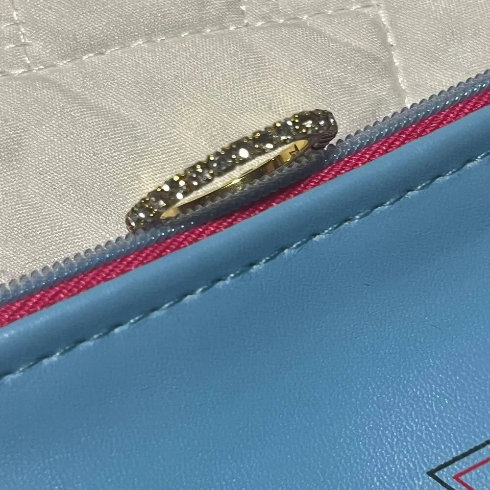 TOVA ring womens size 8 1/2 clear crystals band NEW in bag Tova jewelry 8.5