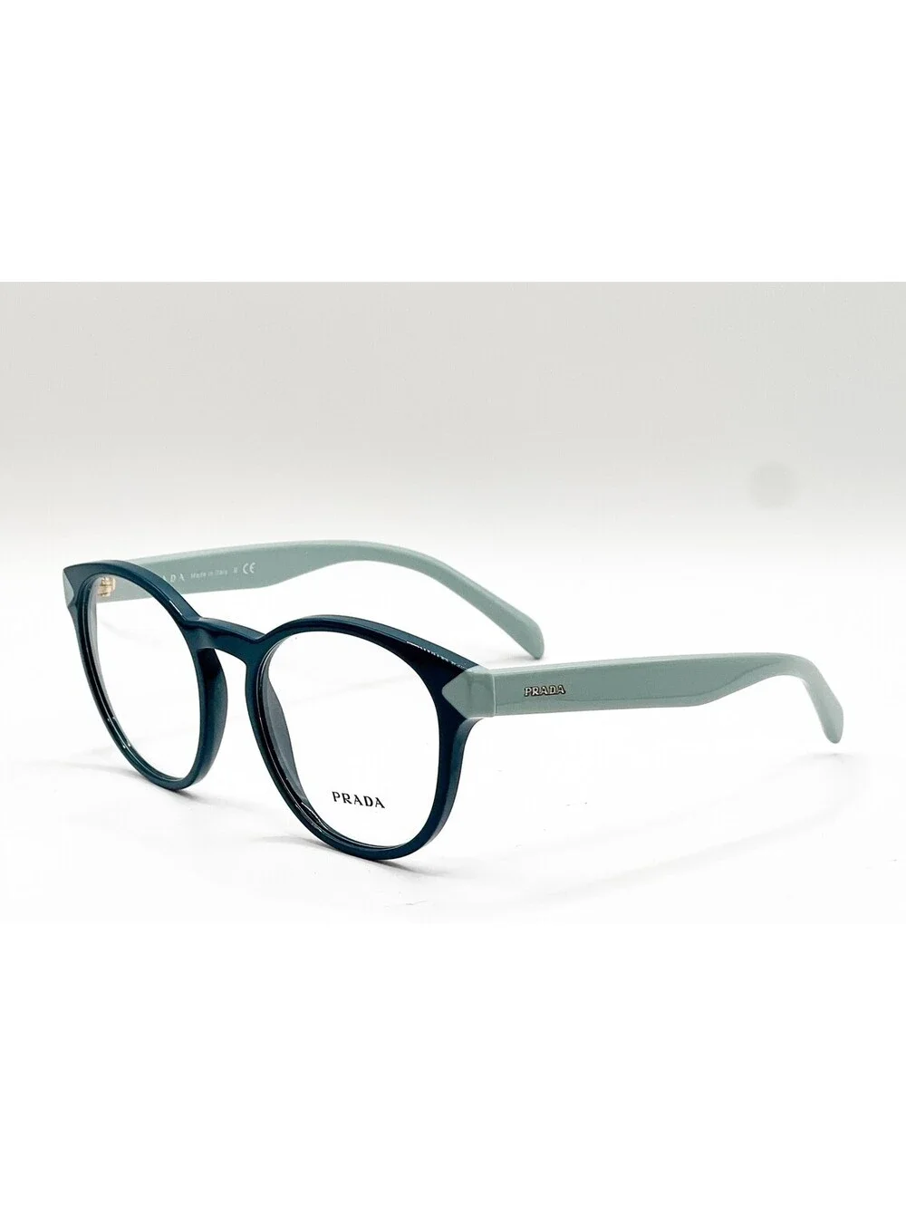 Prada Vpr 16T VIO-1O1 Dark Teal Round Authentic Eyeglass Frames 52-18-140