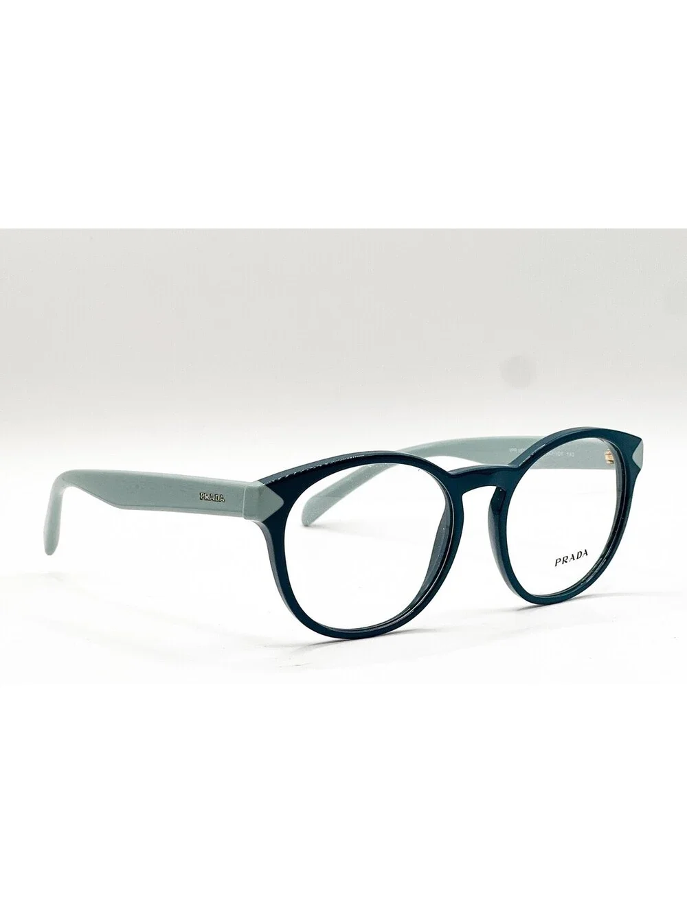 Prada Vpr 16T VIO-1O1 Dark Teal Round Authentic Eyeglass Frames 52-18-140