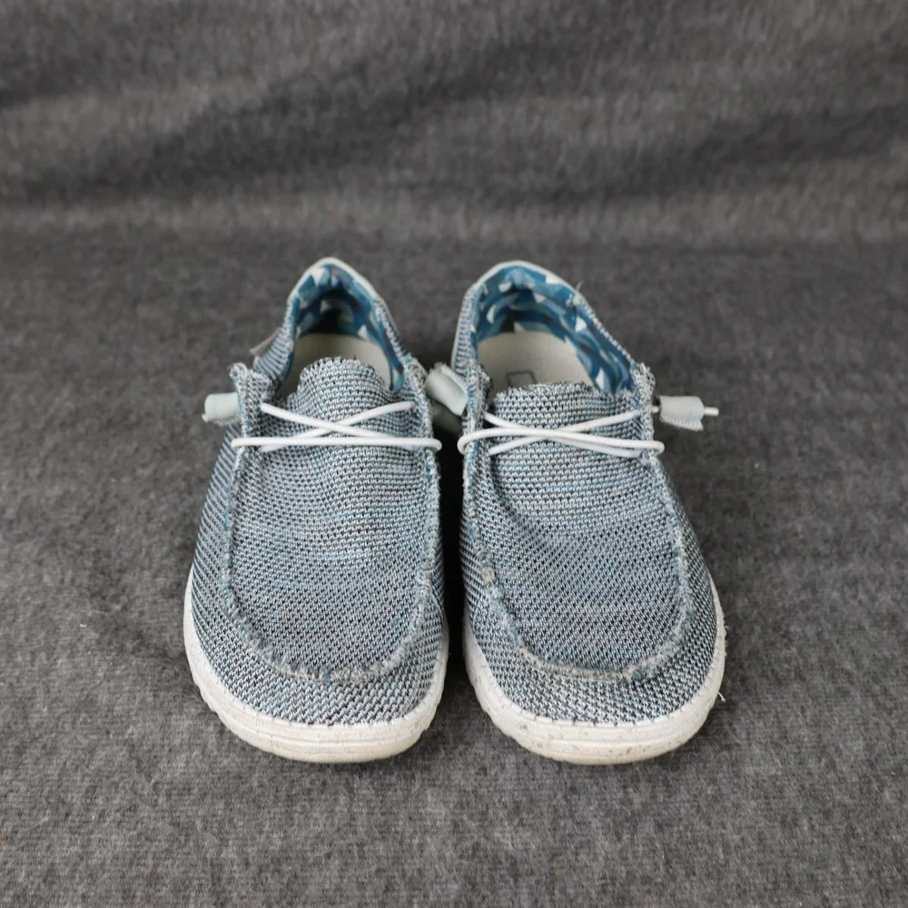 Hey Dude Wendy Slip-On Shoes Womens Size 10 Gray Knit Comfort Lightweight Casual