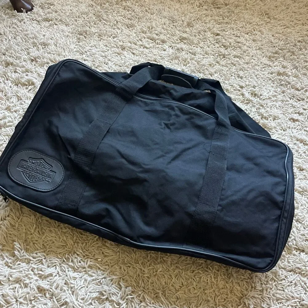 Harley Davidson Motorcycles Logo Duffle Bag Black Fabric