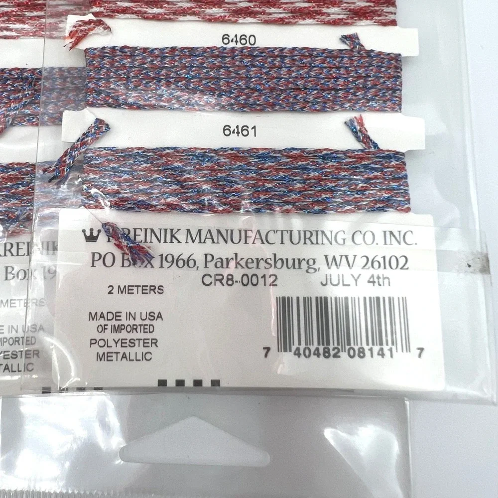 Kreinik Finishing Touches Fusible Iron-On Threads Lot of 8 Metallic Crafting