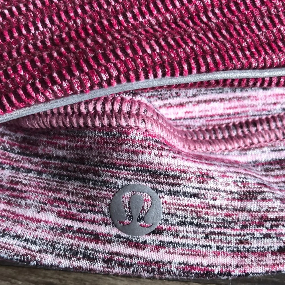 Lululemon Run and Done Ear Warmer Headband Ponytail Space Dye Berry W9M73S