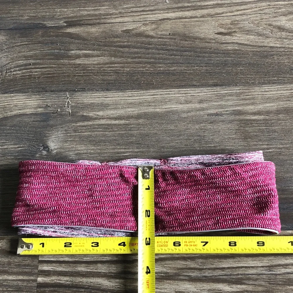 Lululemon Run and Done Ear Warmer Headband Ponytail Space Dye Berry W9M73S