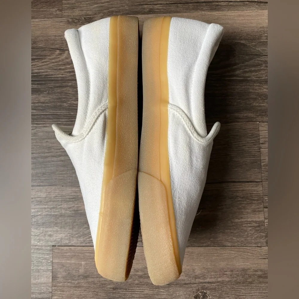 Madewell White Canvas Slip On Sneakers Womens Size 8