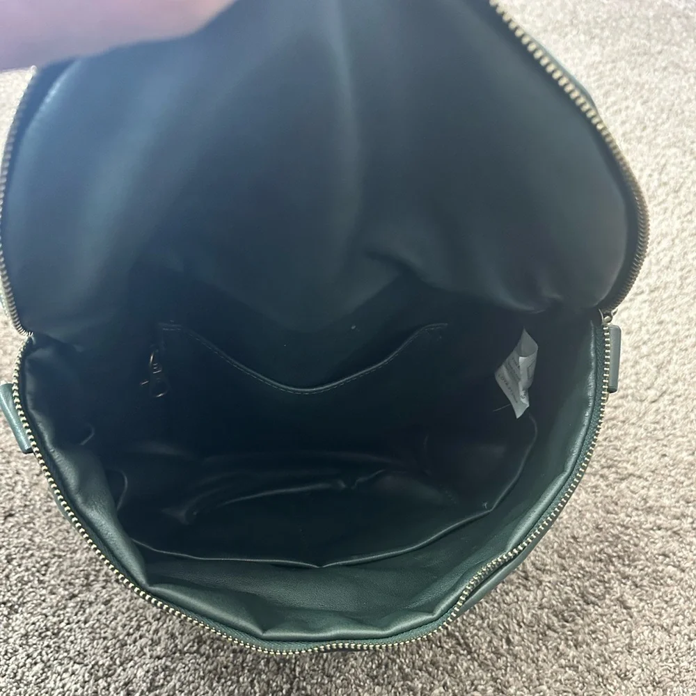 Fawn Design The Mini Vegan Leather Backpack Diaper Bag Emerald Green