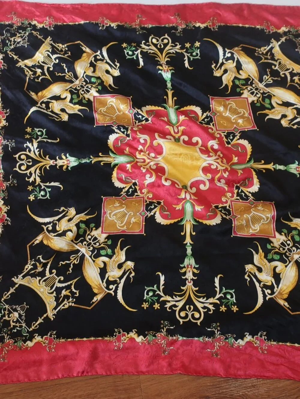 Womens Vanzon Singthong (Item- 4) Multicolor Pure Silk Baroque Inspired Scarf