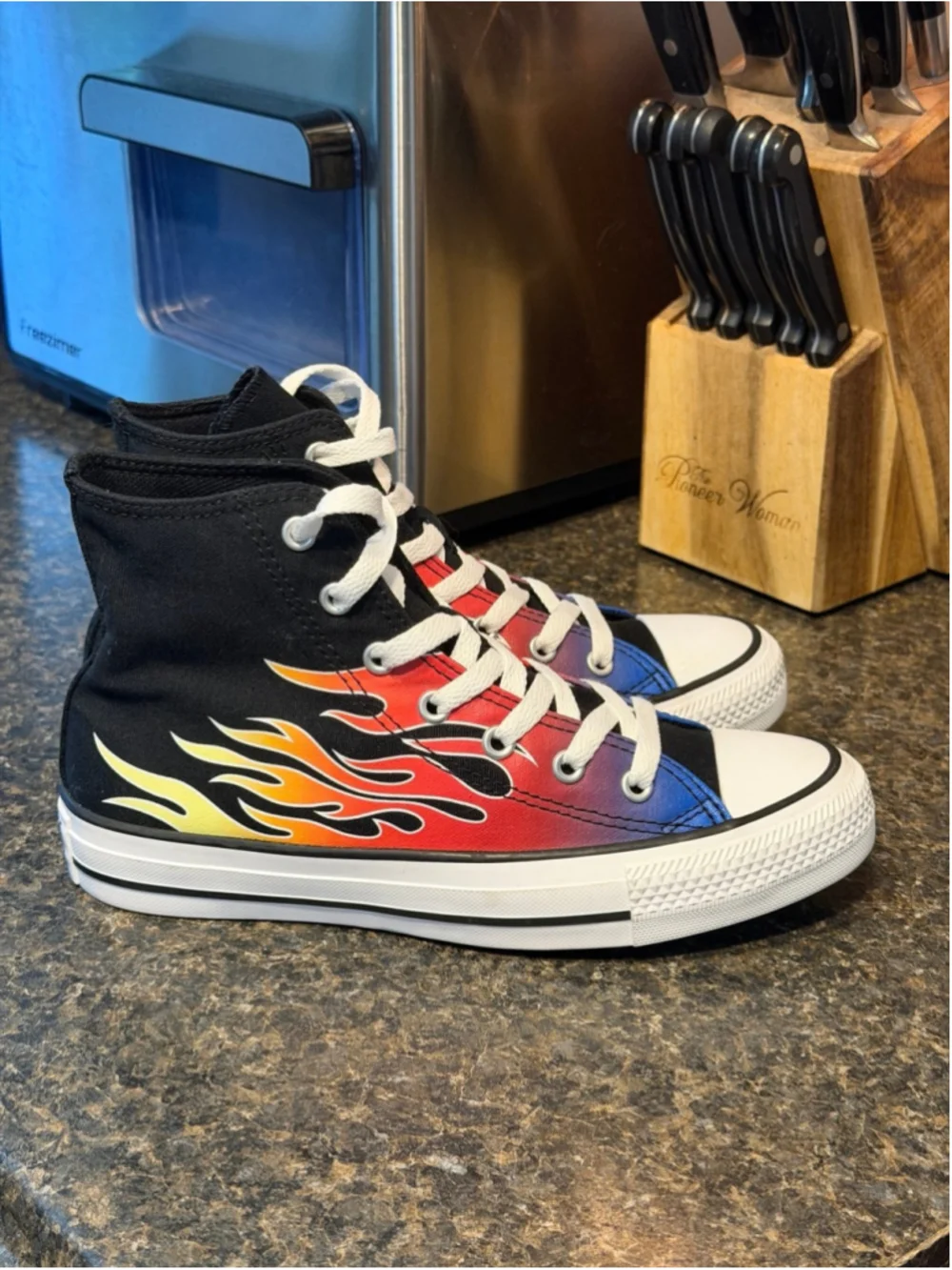 New Converse Chuck Taylor All Star Cars Flames Sneakers