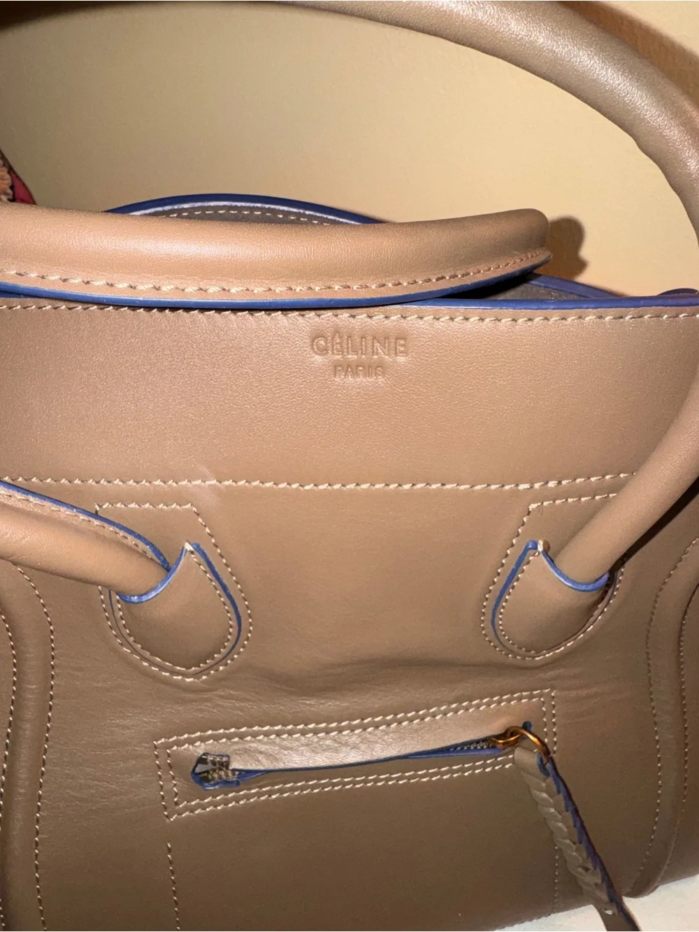 Celine taupe features dual