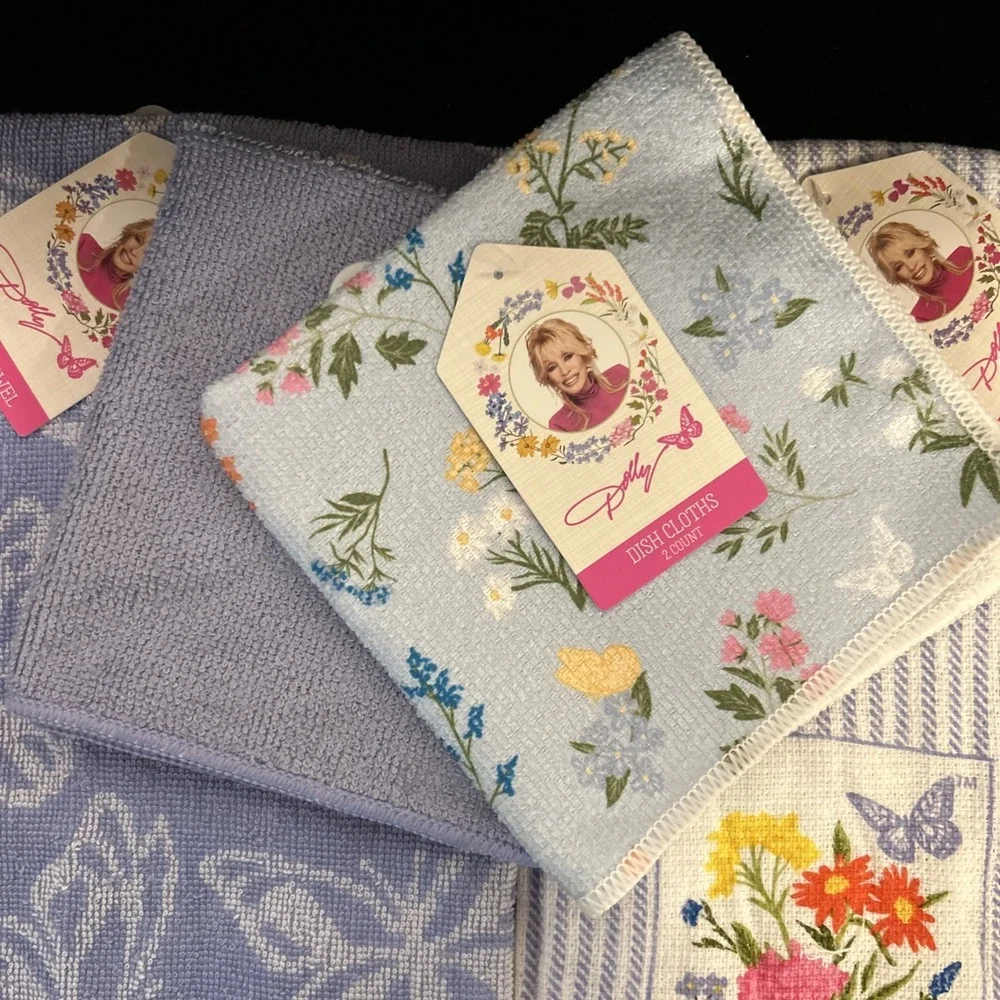 New Dolly‎ Parton Wildflower Spring Collection Kitchen Towels & Dish Clothes