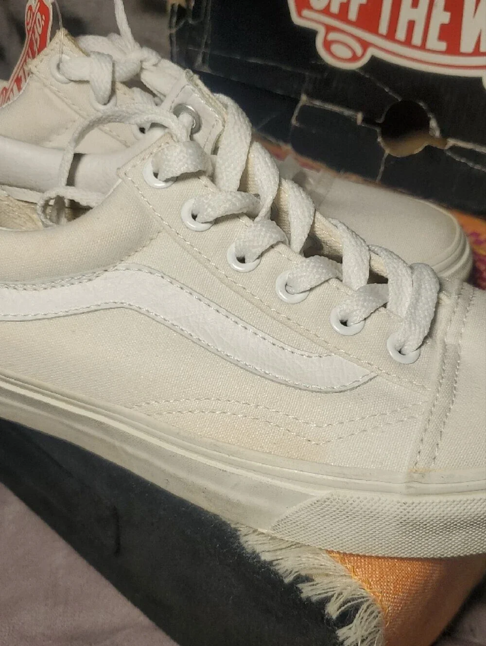 New Vans Men’s Low-Top Sneakers in White Men's 6.5 Women's 7.5