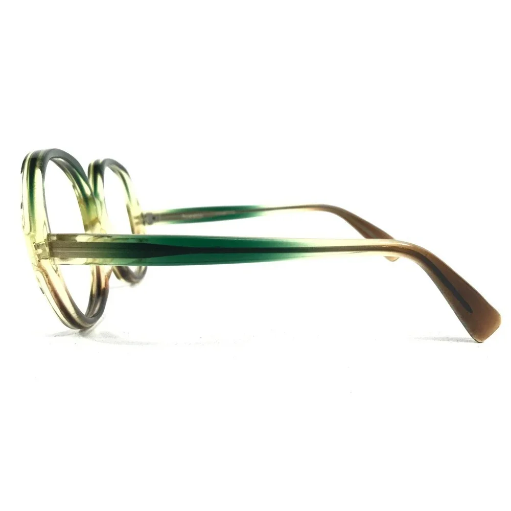Rodenstock J 202 Eyeglasses Frames Brown Green Round Clear Thick Rim 54-16-130