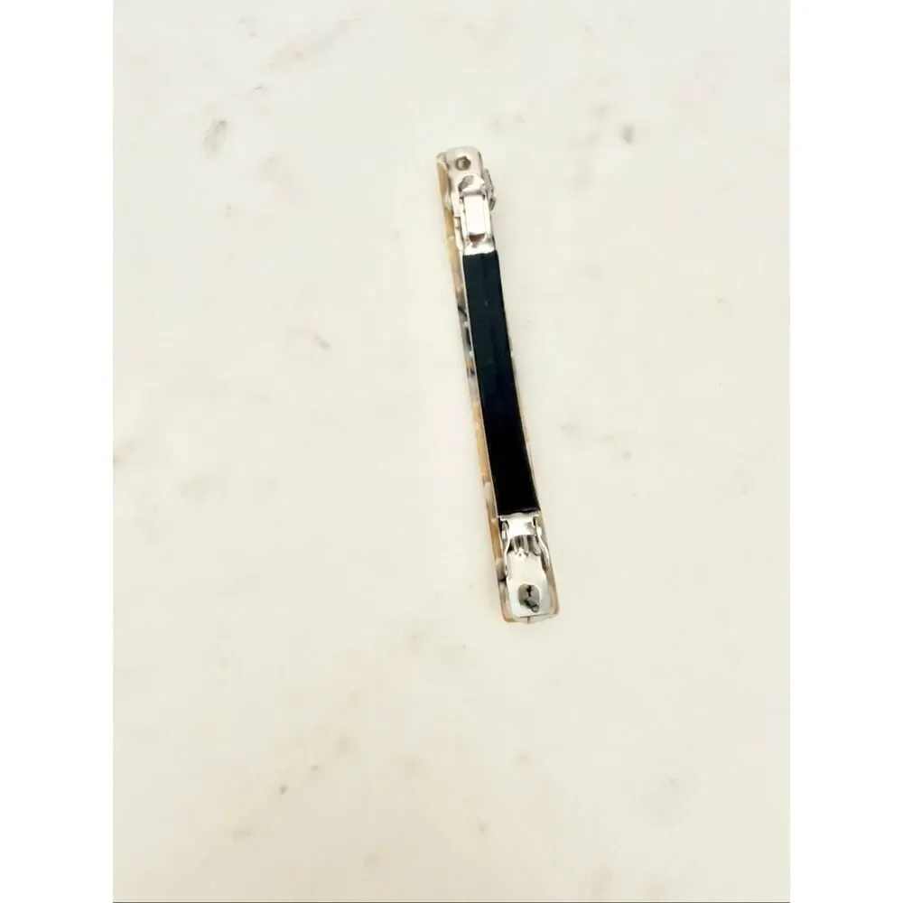 Nordstrom Marbled Acrylic French Barrette Hair Clip Neutral Tortoise