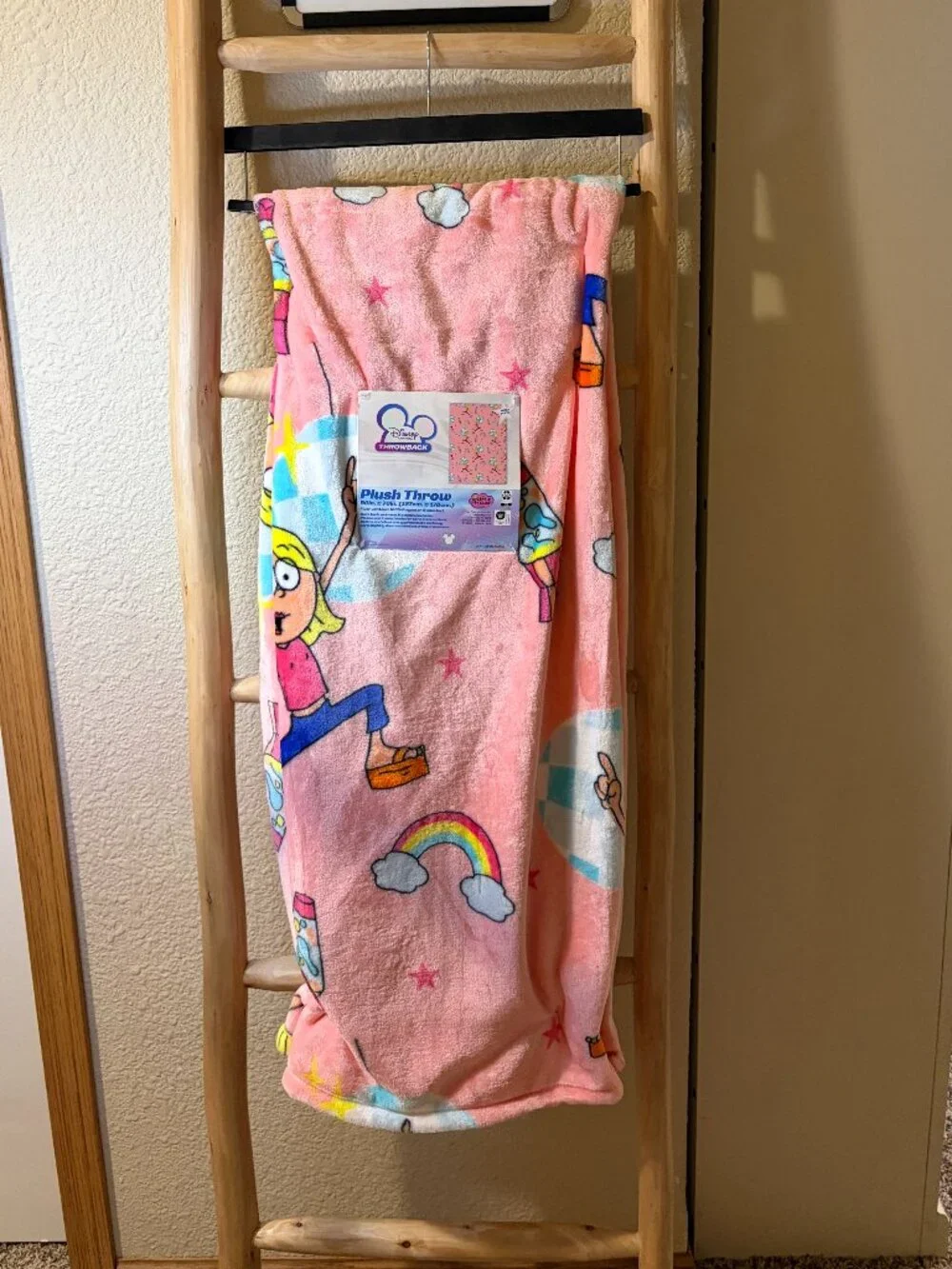 Disney Channel Throwback Lizzie McGuire Plush Throw Blanket 50x70 NWT