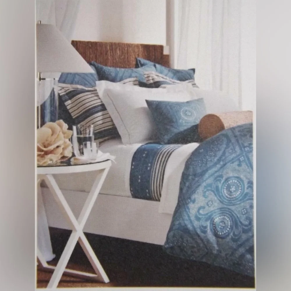 Blue Patterned Cotton Sheet Set - Ralph Lauren