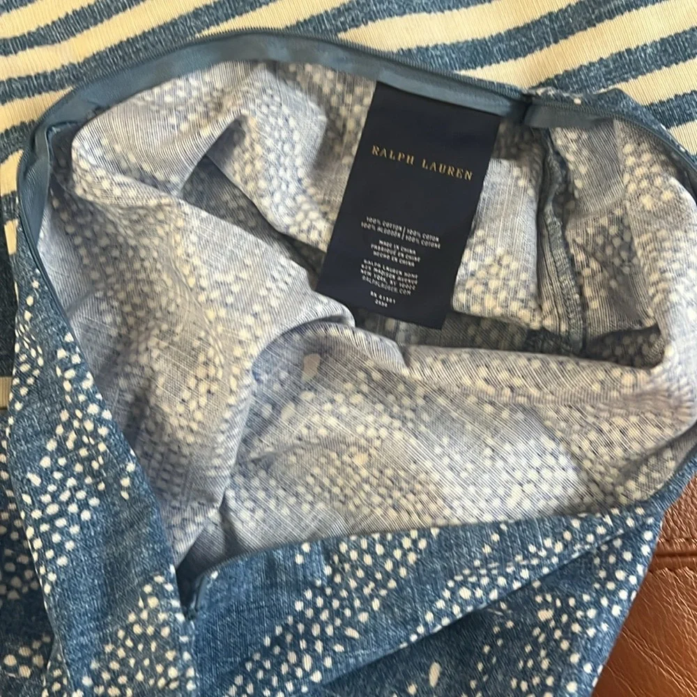 Blue Patterned Cotton Sheet Set - Ralph Lauren